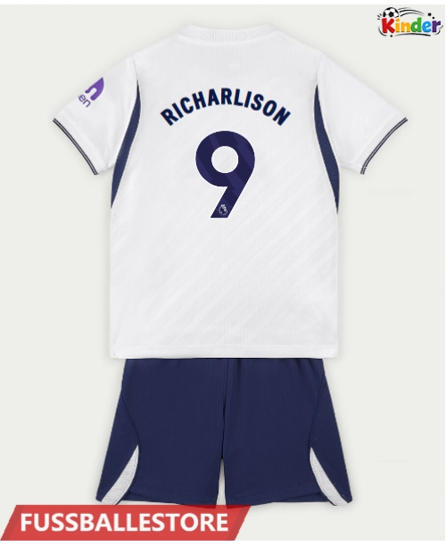 Günstige Tottenham Hotspur Richarlison #9 Heimtrikotsatz Kinder 2026-27 Kurzarm (+ Kurze Hosen)